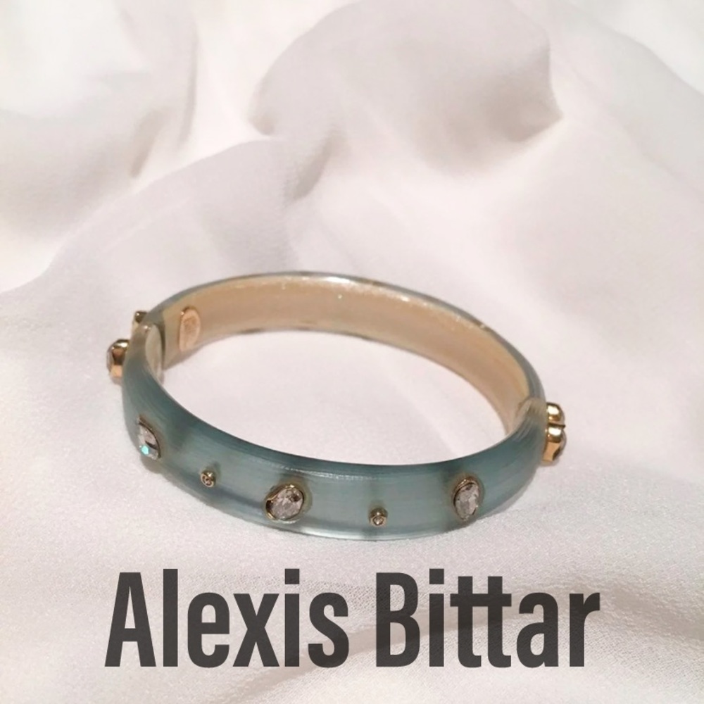 NW Alexis Bittar Hinged Crystal Studded Bangle SFH